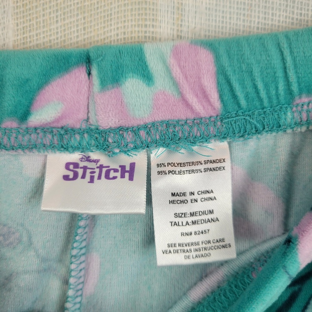 Disney Lilo & Stitch Pajama Pants Teal Size Medium‎ - Picture 2 of 5